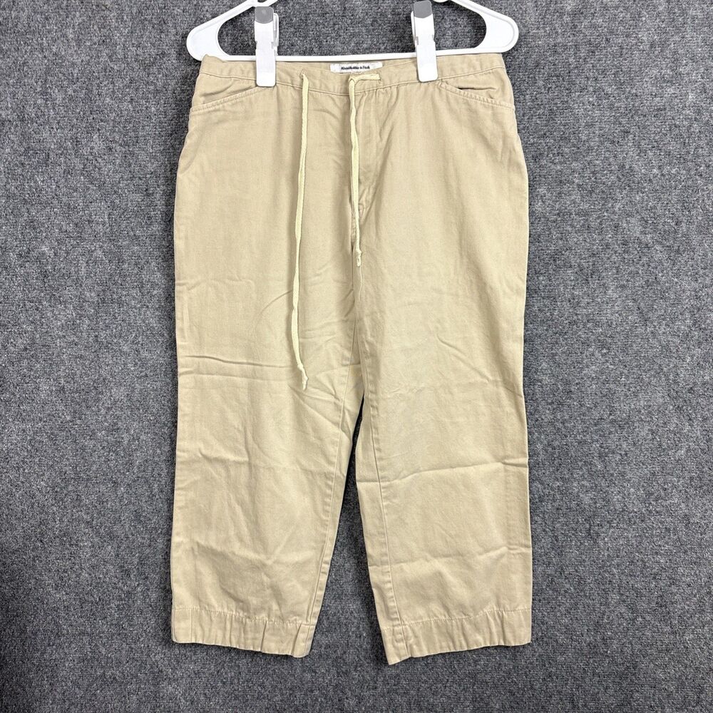 Abercrombie Fitch Pants Womens Size 6 Beige Capri Casual